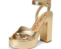 Sam Edelman Savannah Strappy Sandals Amber Gold Best