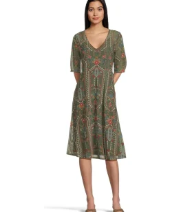 Johnny Was Sayler Mesh Midi Dress Skylar Bloom Sale