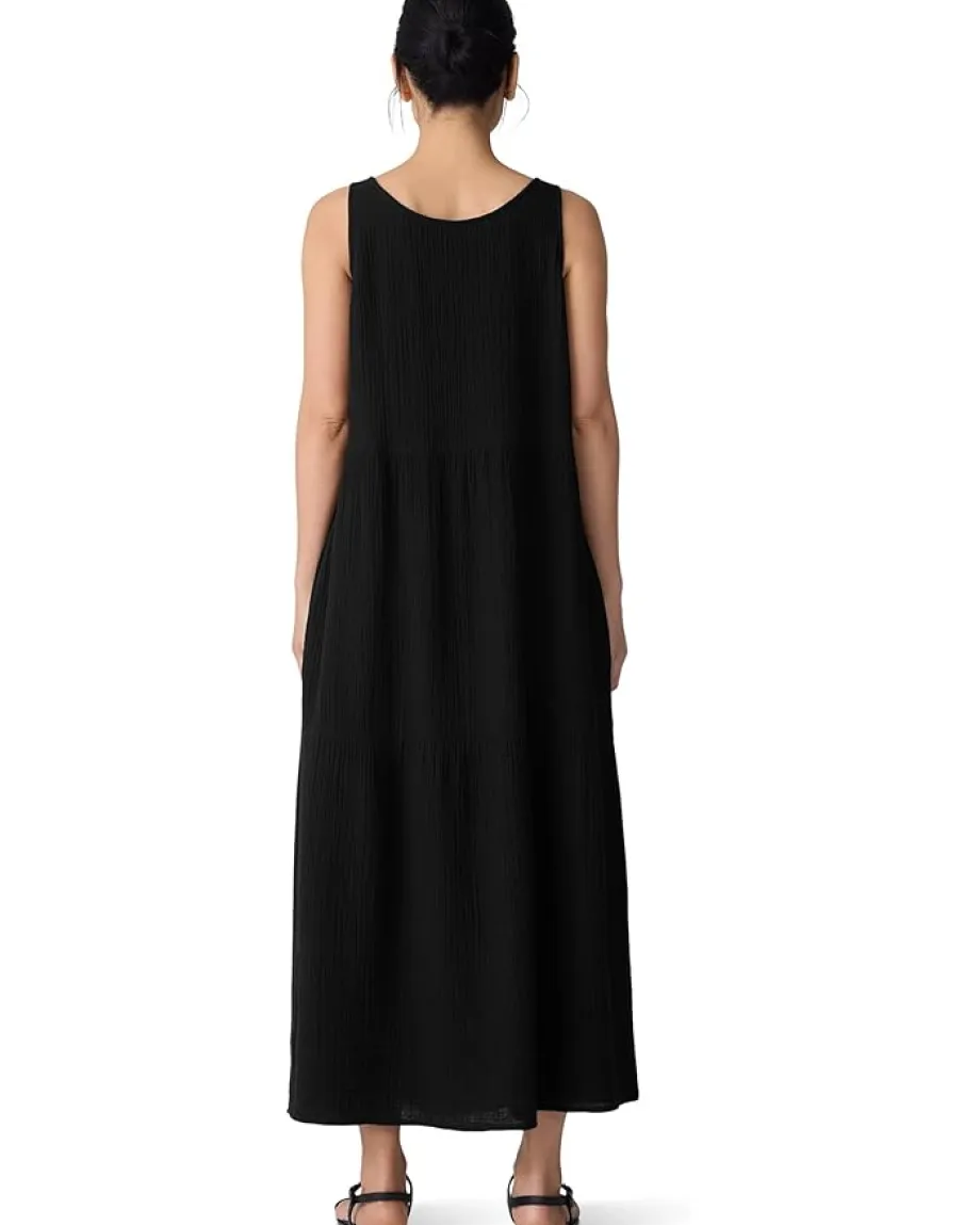 Eileen Fisher Scoop Neck Dress Black Discount