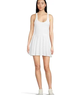 Beyond Yoga Score Pleated Dress True White Hot