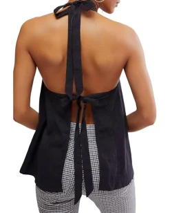 Free People Scout Halter Black Sale