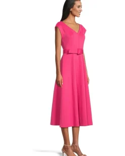 Women Calvin Klein Scuba Belted Aline