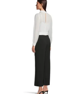Women Calvin Klein Scuba Crepe Chiffon Combo Jumpsuit