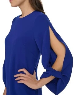 Calvin Klein Scuba Crepe Keyhole Sleeve Ultramarine Best