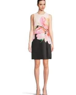 Women Calvin Klein Scuba Foral Sheath