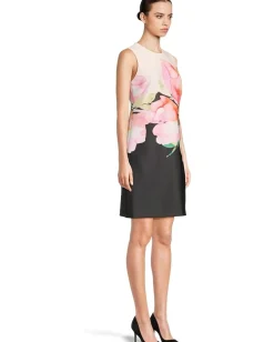 Women Calvin Klein Scuba Foral Sheath