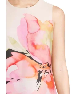 Women Calvin Klein Scuba Foral Sheath