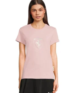 PUMA Scuderia Ferrari Tonal Shield T-shirt Mauve Mist Outlet