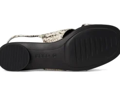 ECCO Sculpted Alba 25 Slingback Sandal Dark Clay Snake Print Hot