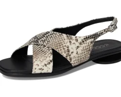 ECCO Sculpted Alba 25 Slingback Sandal Dark Clay Snake Print Hot