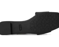COACH Sculpted C Sandals Black New