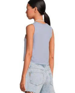 Salty Crew Sea Life Cropped Tank Violet Blue New