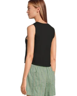 Salty Crew Sea Life Cropped Tank Black New