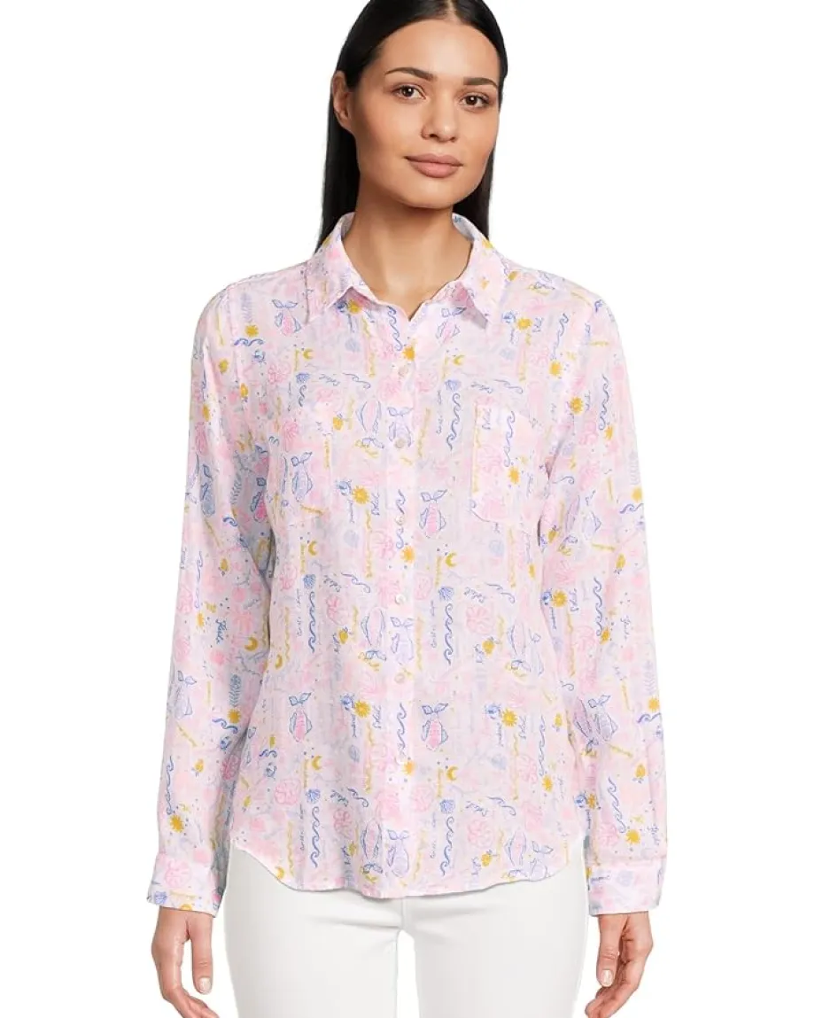 Women Lilly Pulitzer Sea View Button-Down