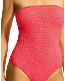Seafolly SeaDive Bandeau One-Piece Snapdragon Sale