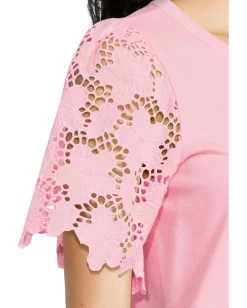 Lilly Pulitzer Sebene Knit Top Conch Shell Pink Hot