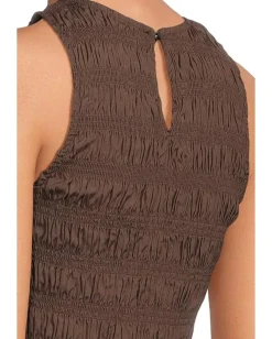 Madewell Selena Smocked Mini Roasted Chicory Hot