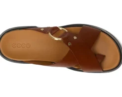 Women ECCO Seoul Toe Post Ring Ornament Slide Sandals
