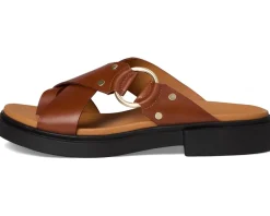 Women ECCO Seoul Toe Post Ring Ornament Slide Sandals