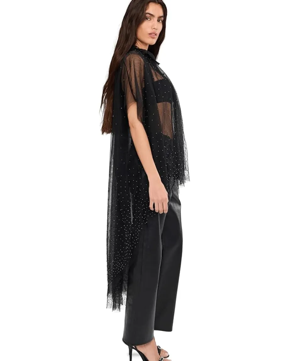 Women AllSaints Sez Emb Tulle Cape