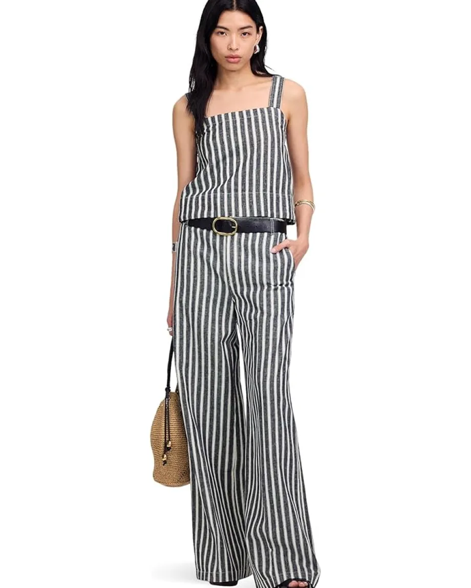 Women Madewell Shania Top - Striped Twill Linen