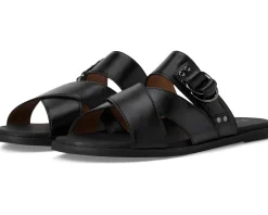 Johnston & Murphy Shayla Cross-Band Slide Black Clearance