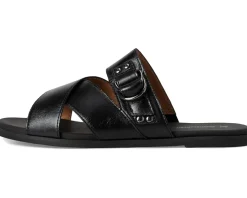 Johnston & Murphy Shayla Cross-Band Slide Black Clearance
