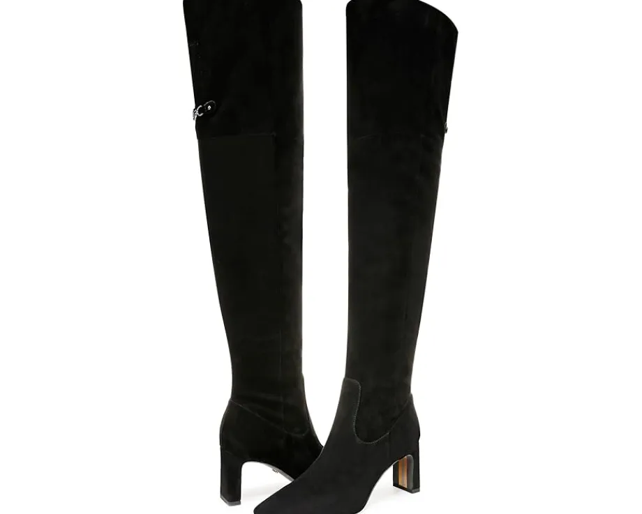 Sam Edelman Shea Black Suede Wide Calf New