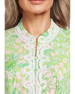 Lilly Pulitzer Shealyn 3/4 Sleeve Stretch Fauna Green Lime Feeling Good