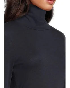 Eileen Fisher Sheer Knit Turtle Neck Top Ink Best