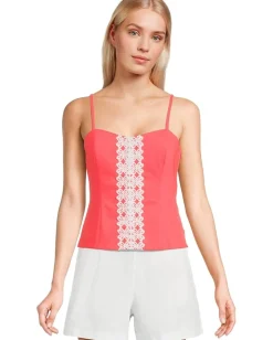 Lilly Pulitzer Shelli Stretch Top Cane Coral Discount
