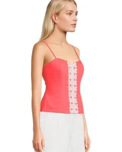 Lilly Pulitzer Shelli Stretch Top Cane Coral Discount
