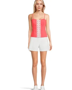 Lilly Pulitzer Shelli Stretch Top Cane Coral Discount