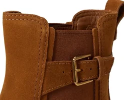 Cole Haan Shibley Waterproof Lug Buckle Booties Tobacco Waterproof Suede Sale