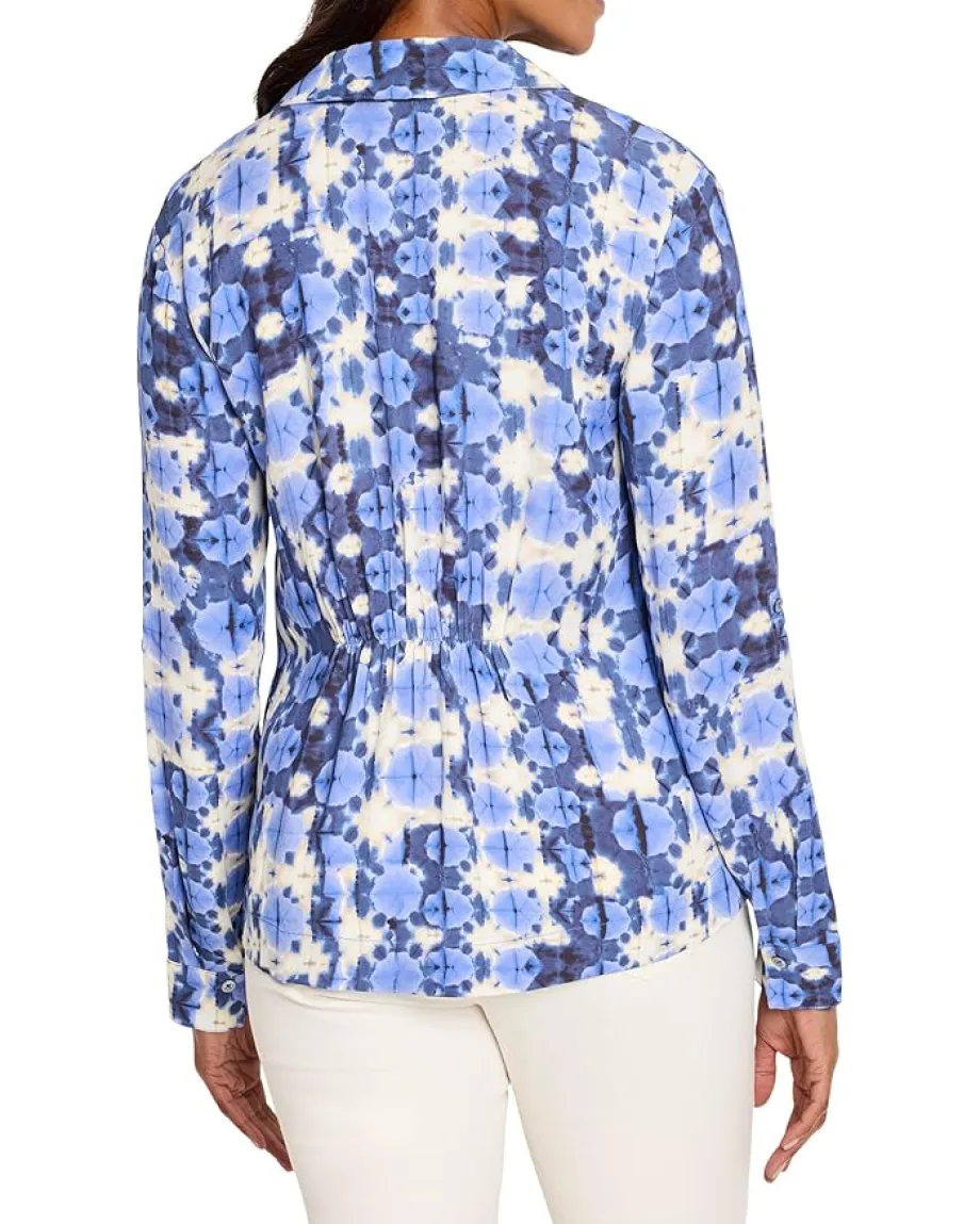 NIC+ZOE Shibori Stone Shirt Blue Multi Hot