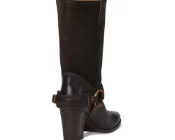 Frye Shiloh Harness Belted Dark Brown Hot