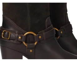 Frye Shiloh Harness Belted Dark Brown Hot