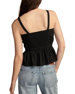 Women Lucky Brand Shirred Peplum Top