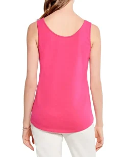 NIC+ZOE Shirt Tail Perfect Tank Shocking Pink Best
