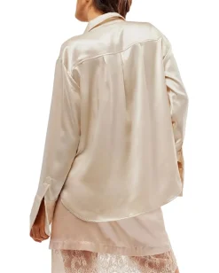 Free People Shooting For The Moon Button-Down Tea Clearance