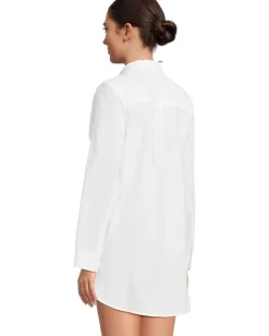 Tommy Bahama Shoreline Cotton Boyfriend Shirt White Online