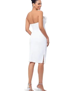 Women Betsy & Adam Short Scuba Crepe Flower