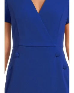 Women Calvin Klein Short Sleeve Button Sheath