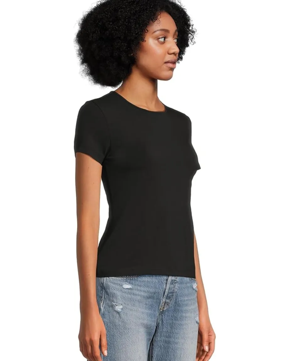 Lilla P Short Sleeve Crew Neck Black Discount