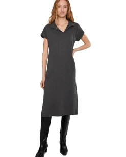Women Mod-o-doc Short Sleeve Dolman Midi Dress