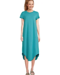 Mod-o-doc Short Sleeve Maxi Shirttail Crew Neck Dress Belize Online