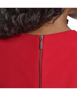 Women Calvin Klein Short Sleeve Scuba Crepe A-Line