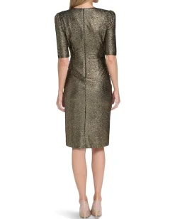 Women Calvin Klein Short Sleeve Sequin Sheath