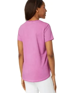 Women NIC+ZOE Short Sleeve Shirt Tail Crew Tee