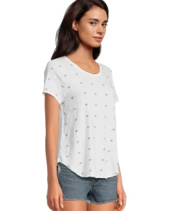 Women Mod-o-doc Short Sleeve Shirttail Crew Neck Tee